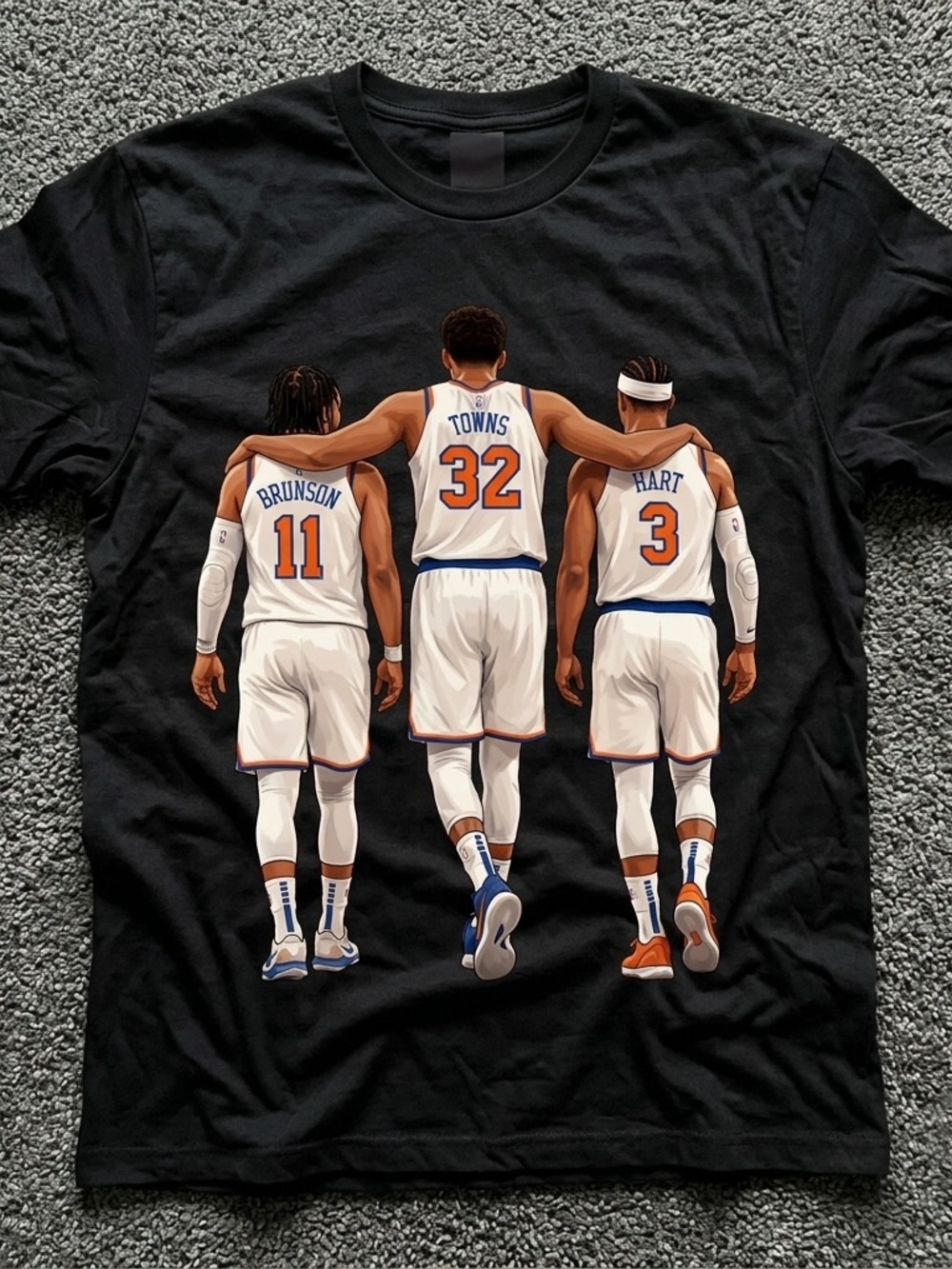 Jalen Brunson Karl Anthony Towns Josh Hart NY Knicks Graphic T Shirt